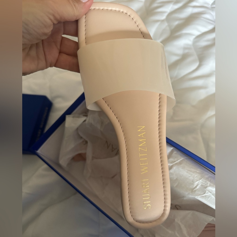 NWT Stuart Weitzman Summer Slide Sandals size 8.5 Rosewater